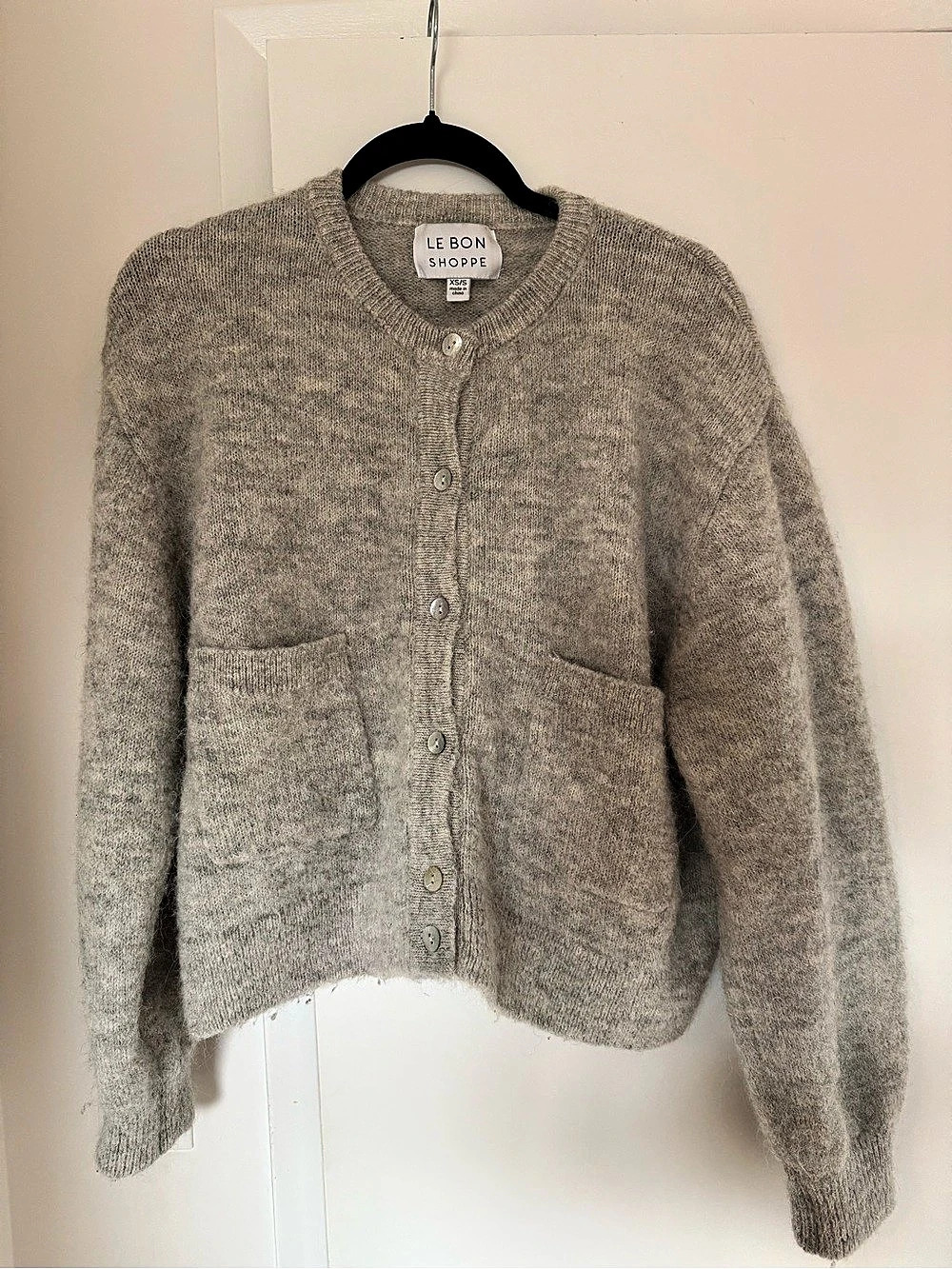 Le Bon Shoppe Amélie Mohair Cardigan Gray XS/S